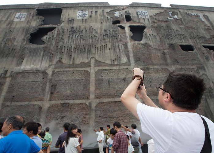 Ruínas da Batalha de Shanghai celebram bravura dos soldados chineses contra a agressão japonesa