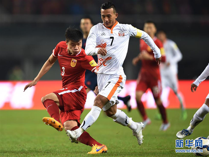 Seleção masculina de futebol da China vence Butão