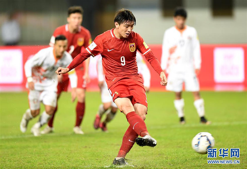 Seleção masculina de futebol da China vence Butão