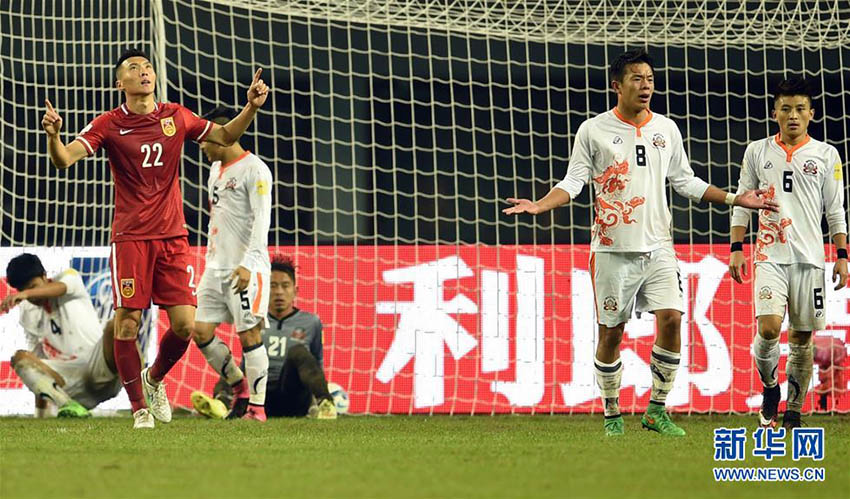 Seleção masculina de futebol da China vence Butão