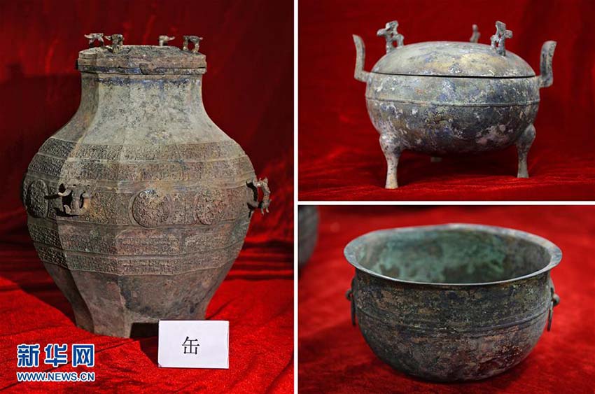 Arqueólogos chineses encontram lamparinas de bronze de 2 mil anos