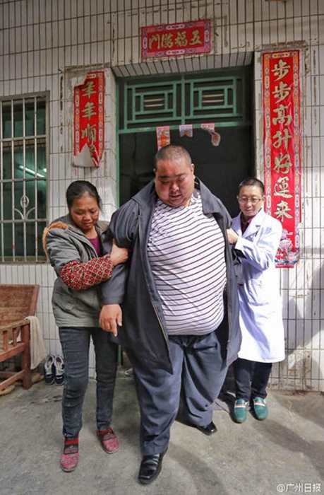 Homem mais pesado da China tem 261Kg