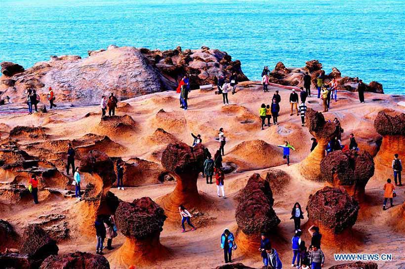 Paisagens maravilhosas do Parque Yehliu em Nova Taipei