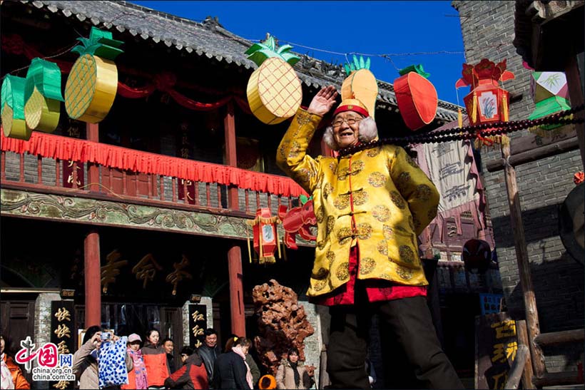 Atmosfera do Festival da Primavera na cidade antiga de Zhoucun