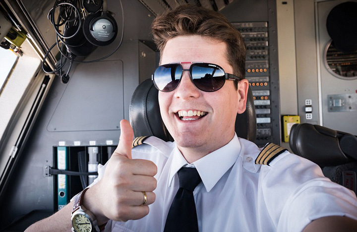 Imagens incríveis fotografadas da cabine do avião por um piloto alemão