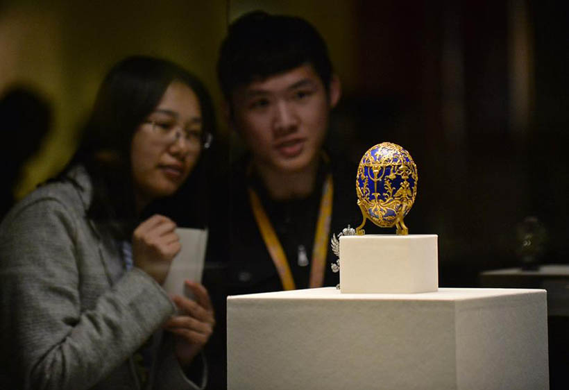 Tesouros de Fabergé são exibidos em Beijing