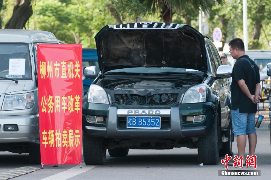 Guangxi realiza exposição de carros oficiais em leilão