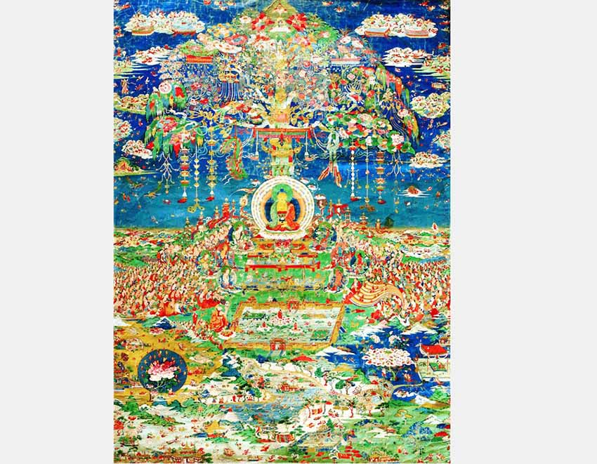Pinturas tradicionais tibetanas são exibidas em Beijing