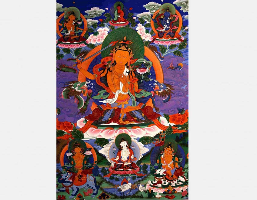 Pinturas tradicionais tibetanas são exibidas em Beijing