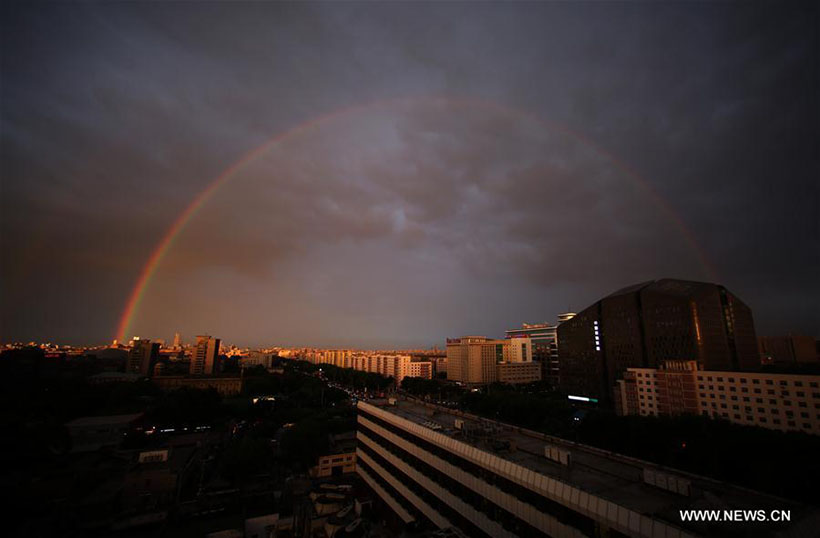 Arco-íris se forma em Beijing e imagens viralizam nas mídias sociais