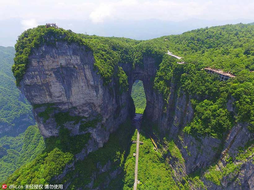 Paisagem da Montanha Tianmen em Hunan