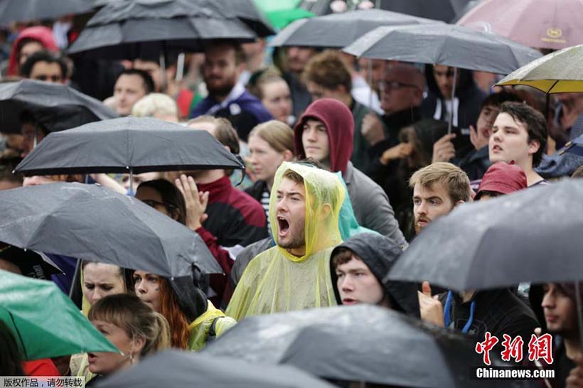 Manifestantes em Londres rejeitam o Brexit