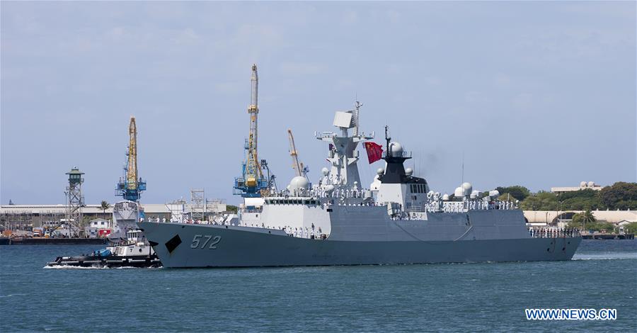 Frota da Marinha chinesa chega ao Havaí para RIMPAC 2016