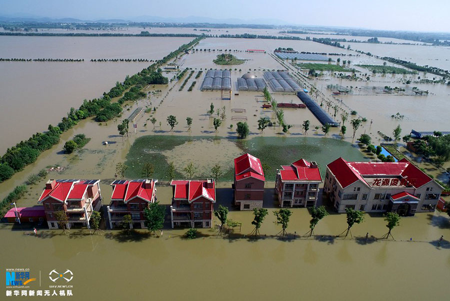 Tempestades deixam província de Anhui debaixo d’água 