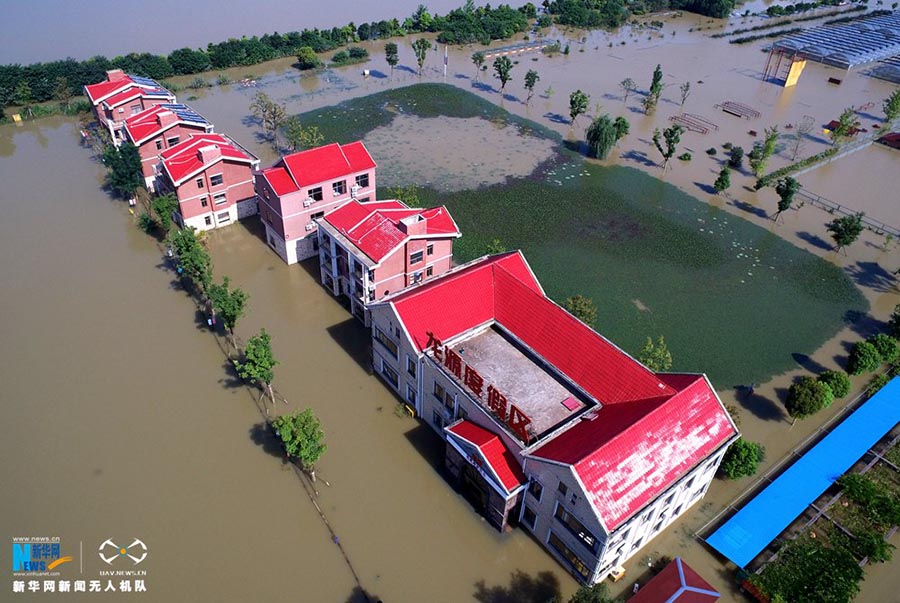 Tempestades deixam província de Anhui debaixo d’água 