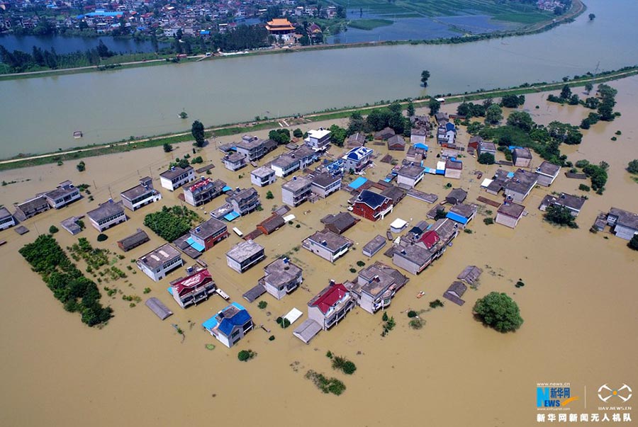 Tempestades deixam província de Anhui debaixo d’água 