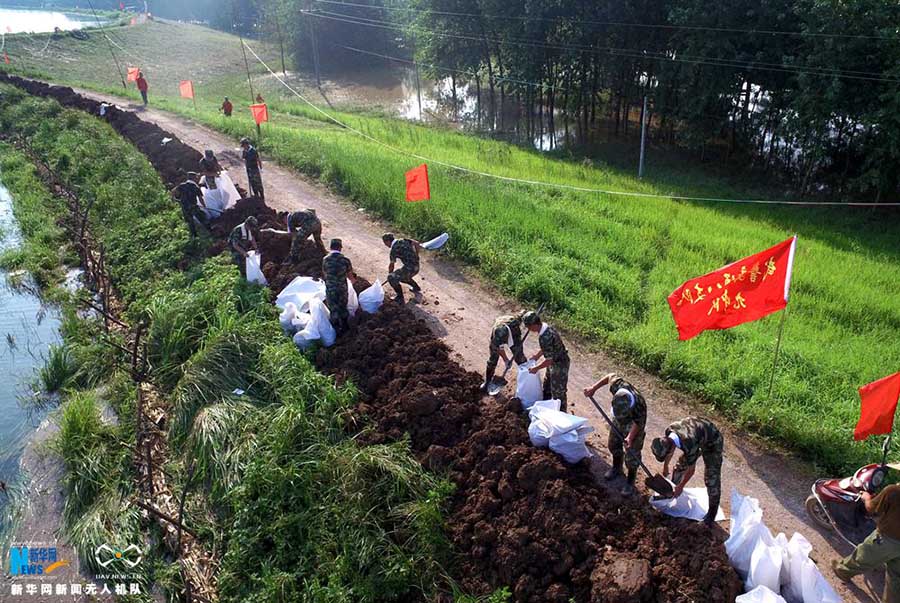 Tempestades deixam província de Anhui debaixo d’água 