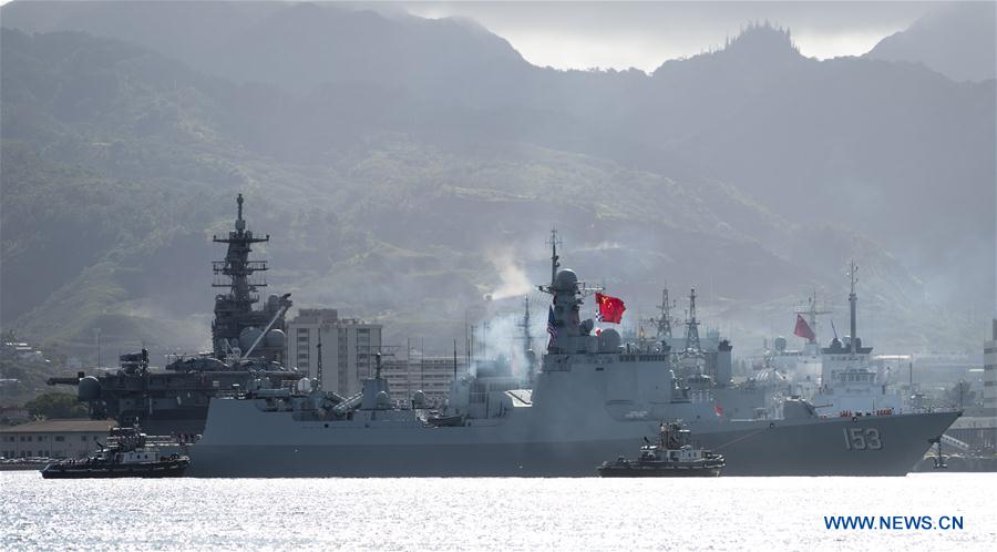 Frota chinesa sai de Pearl Harbor para a RIMPAC-2016