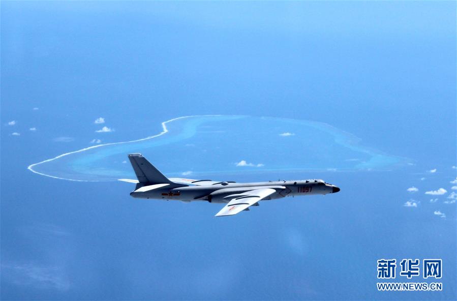 Força Aérea da China realiza patrulha no Mar do Sul da China