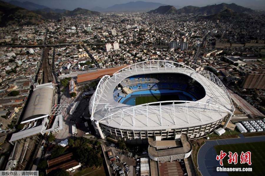 Panorama aérea das instalações olímpicas do Rio2016