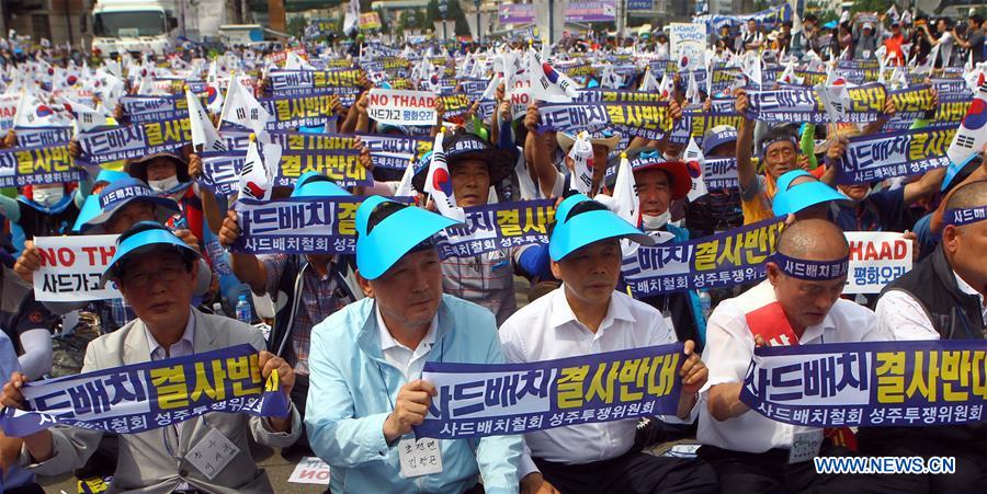 Mais de 2 mil sul-coreanos protestam contra implantação do THAAD