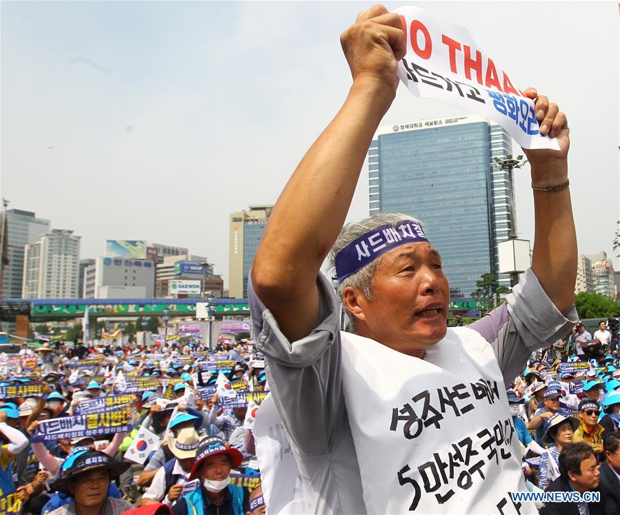 Mais de 2 mil sul-coreanos protestam contra implantação do THAAD