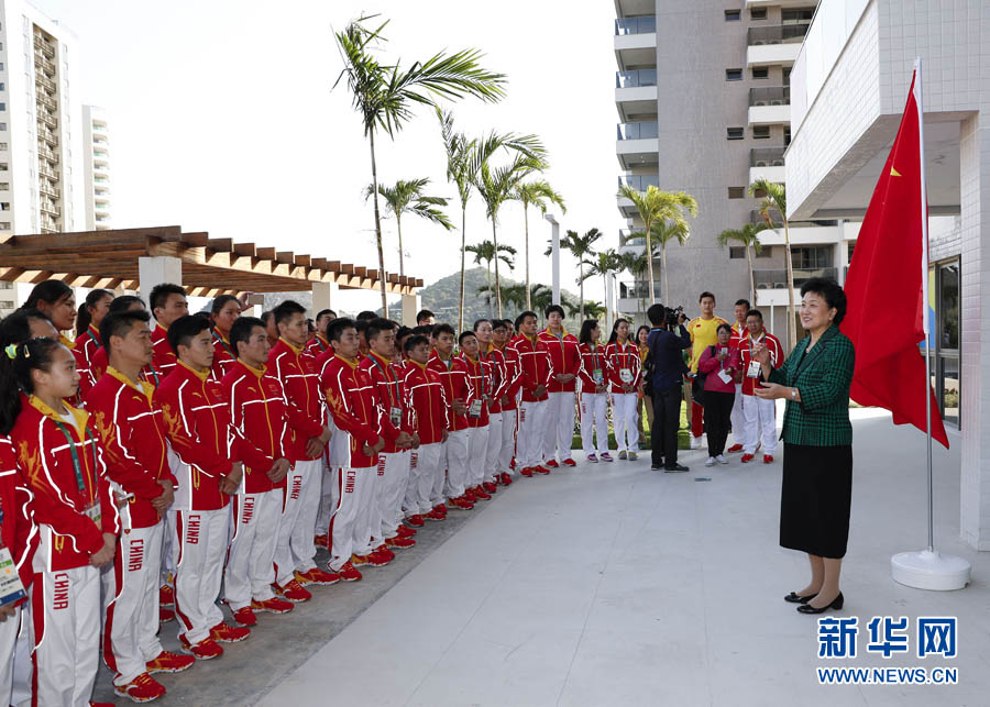 Vice-primeira-ministra chinesa visita delegação olímpica