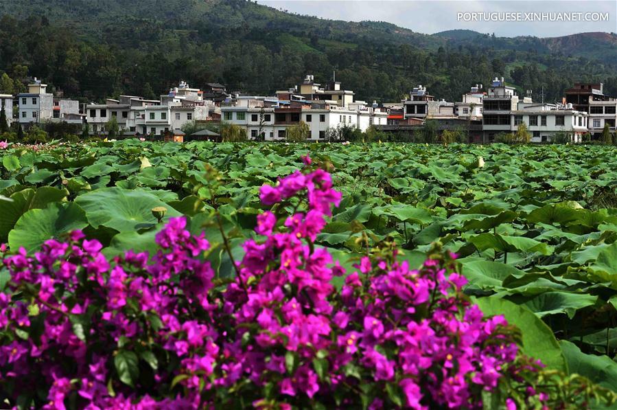 Cidade antiga de Guanglu na Província de Yunnan da China