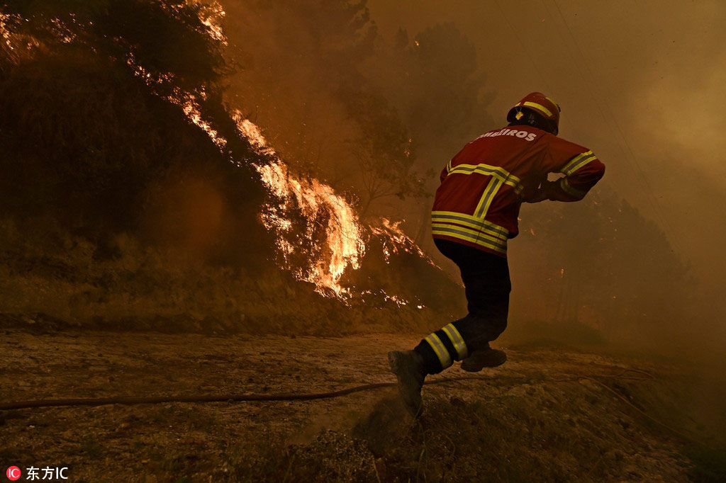 Grandes incêndios continuam atingindo Portugal 