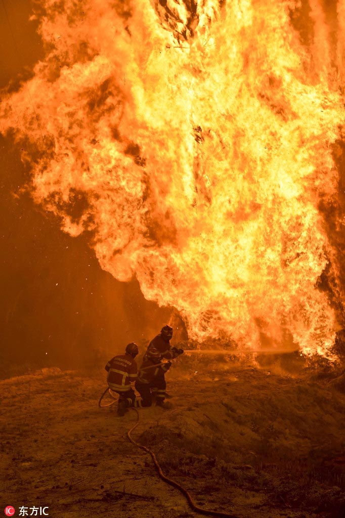 Grandes incêndios continuam atingindo Portugal 