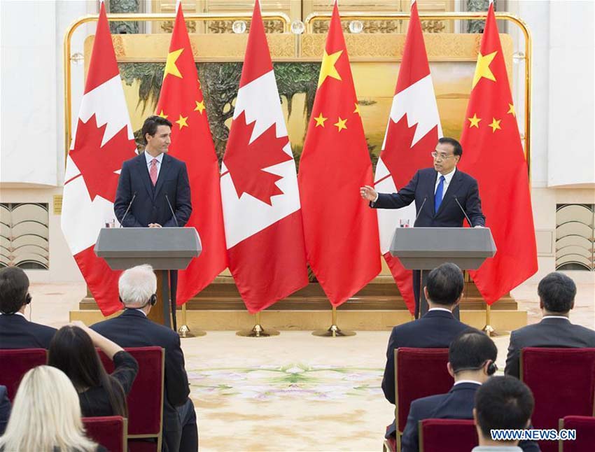 Primeiro-ministro chinês destaca oportunidades para futuro das relações sino-canadenses