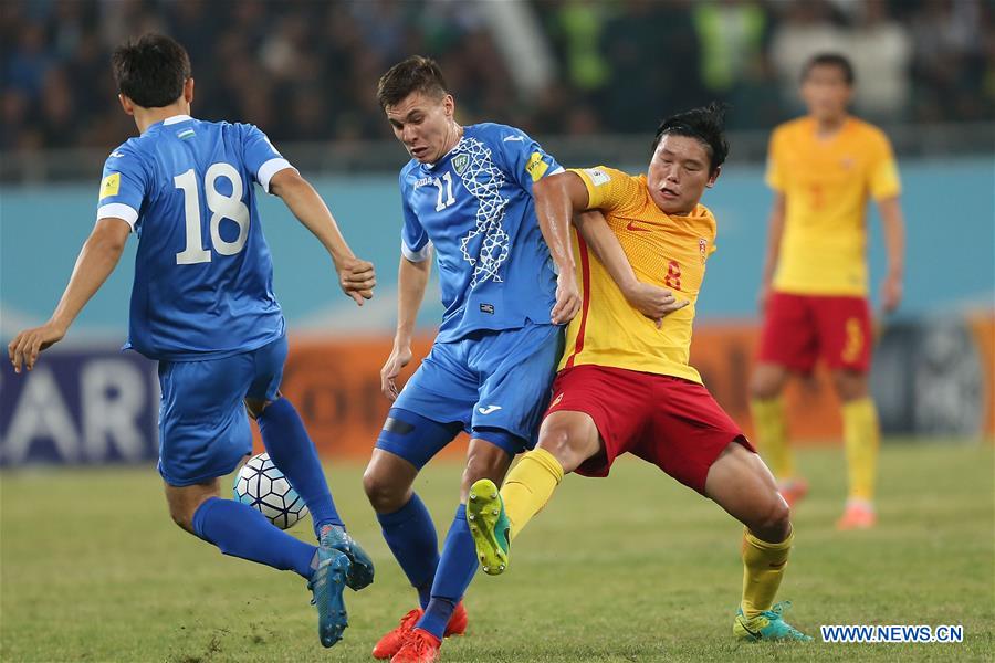 China sofre derrota perante Uzbequistão e complica apuramento para a Copa do Mundo