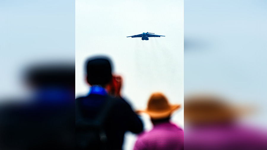 Avião de transporte Y-20 exibido em Zhuhai