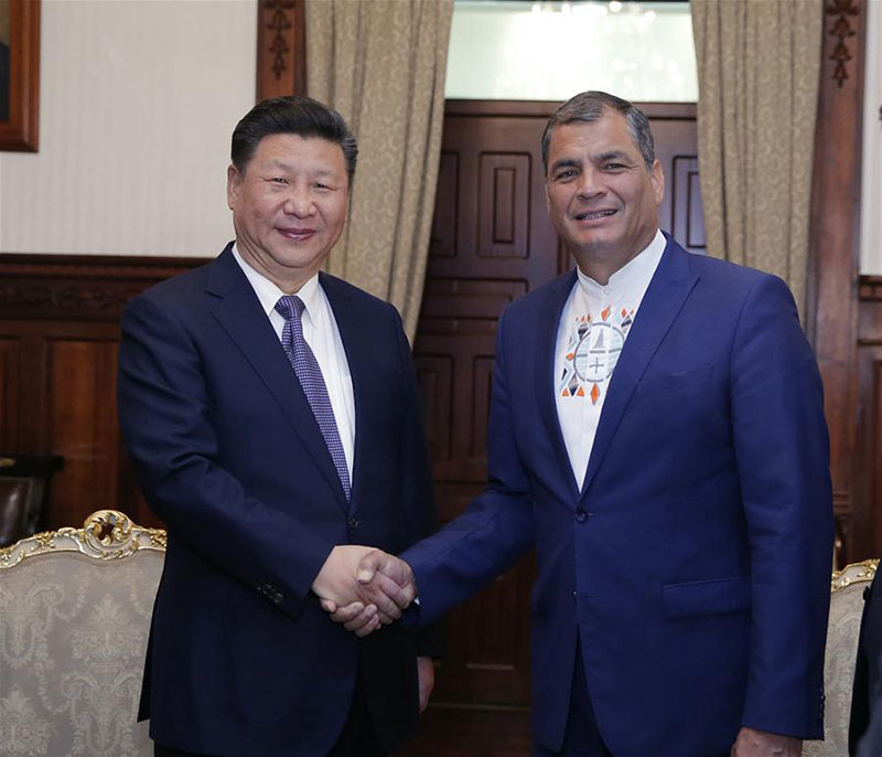 Visita do presidente Xi a Equador em imagens