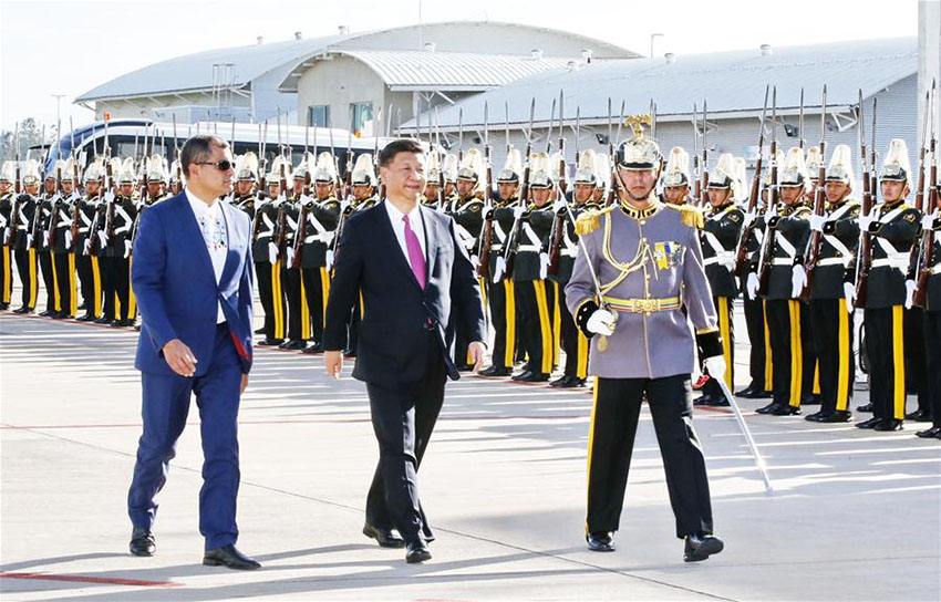 Visita do presidente Xi a Equador em imagens