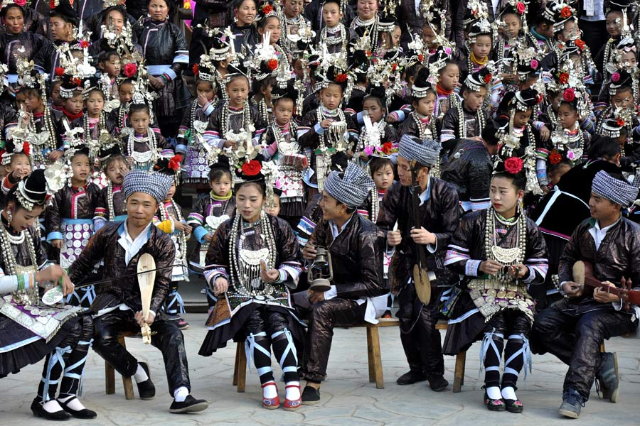Expressão musical étnica apresentada em Guizhou
