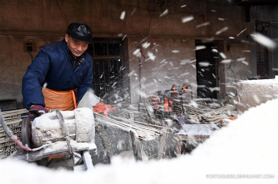 Guarda-chuvas tradicionais feitos em Anhui