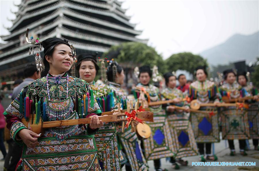 Festival de Sama é celebrado em Guizhou no sudoeste da China