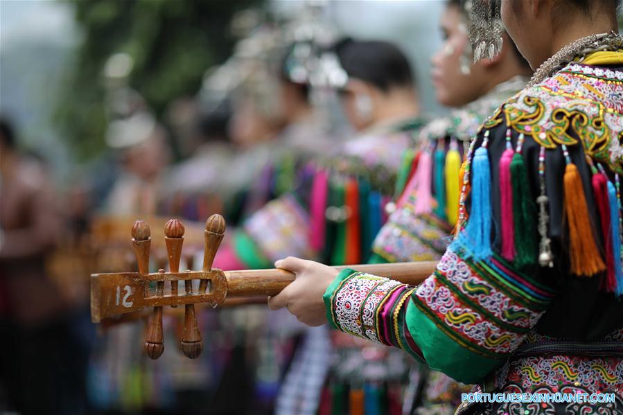 Festival de Sama é celebrado em Guizhou no sudoeste da China