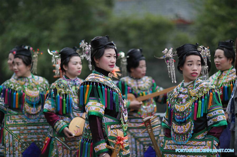 Festival de Sama é celebrado em Guizhou no sudoeste da China