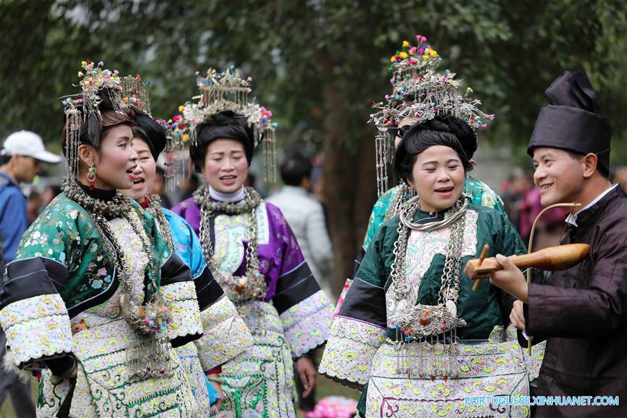 Festival de Sama é celebrado em Guizhou no sudoeste da China