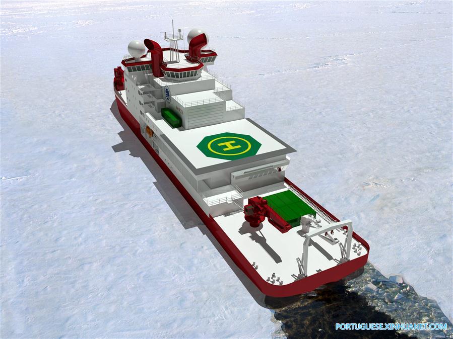 China inicia construção de navio de quebra-gelo, o primeiro construído pelo país