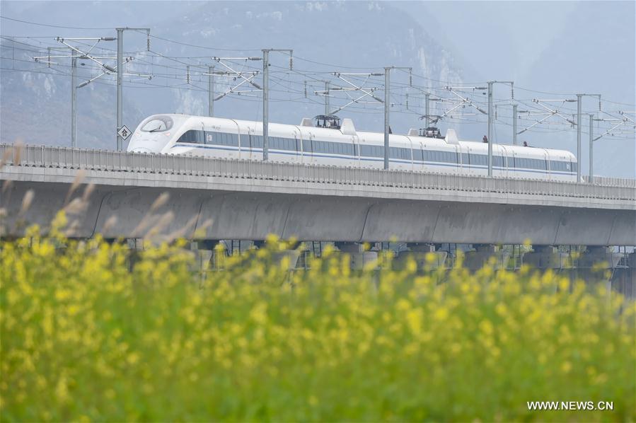 Inaugurada principal ferrovia de alta velocidade leste-oeste na China