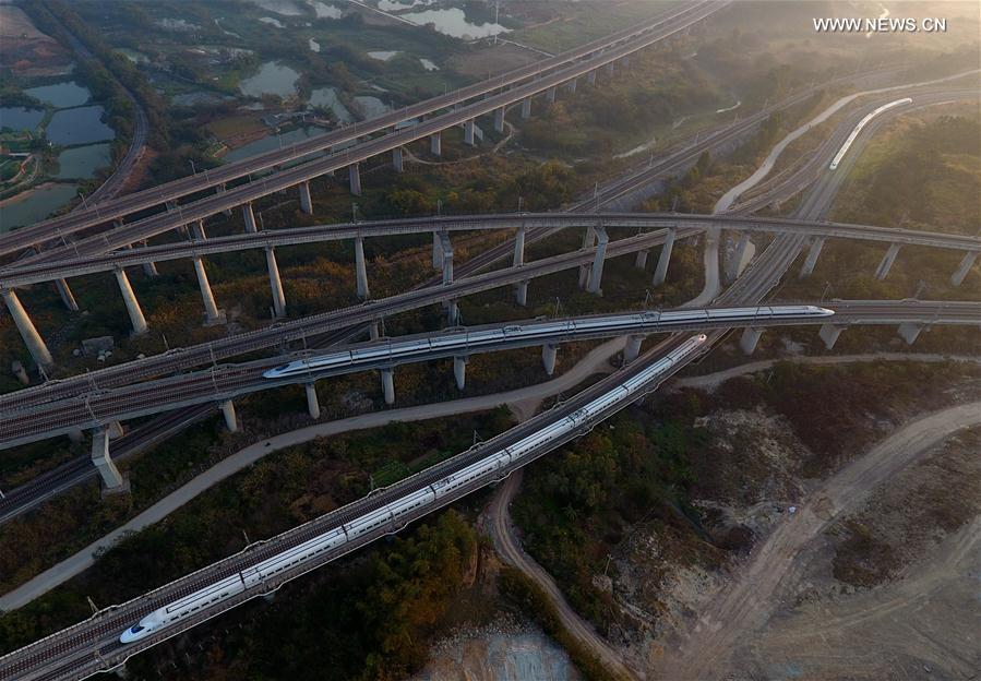 China construirá mais de 2.000 km de linhas ferroviárias de alta velocidade em Guangxi