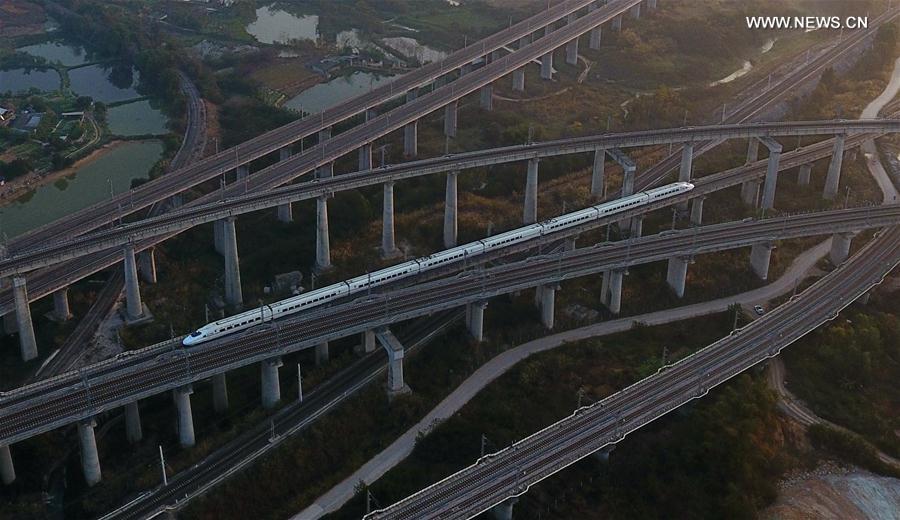 China construirá mais de 2.000 km de linhas ferroviárias de alta velocidade em Guangxi