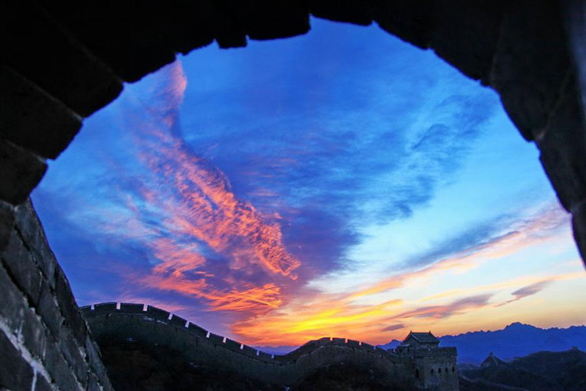 Paisagem da Grande Muralha em Jinshanling