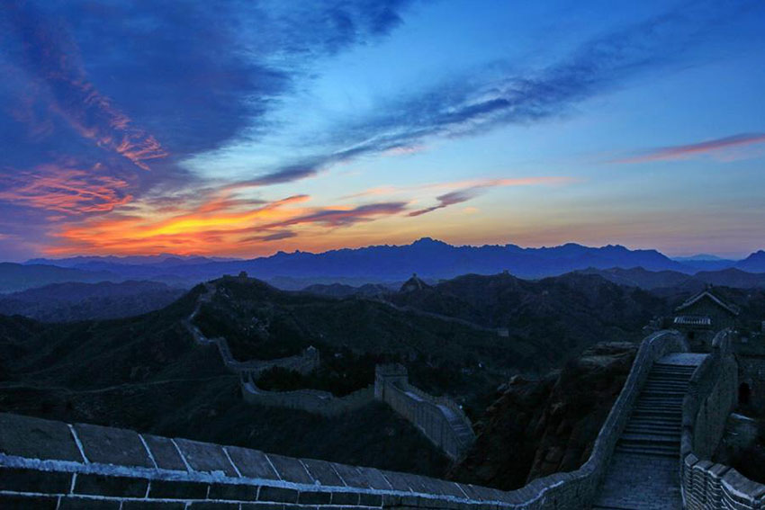 Paisagem da Grande Muralha em Jinshanling