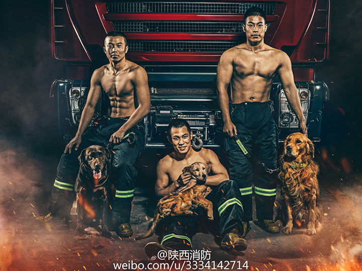 Calendário com bombeiros chineses atrai fãs japoneses