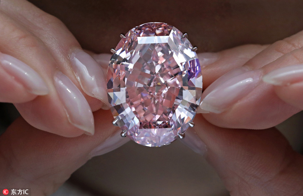 Diamante “Pink Star” será leiloado por mais de 60 milhões de dólares em Hong Kong