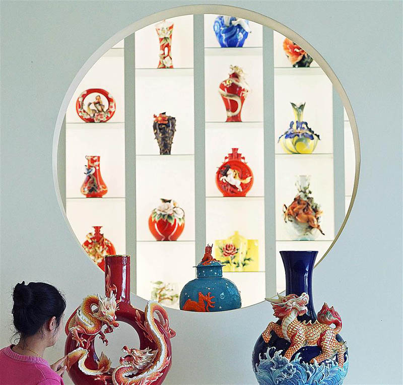 Produtos de porcelana de Jingdezhen exportados para 75 países e regiões